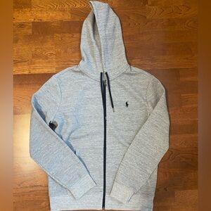 Ralph Lauren Grey and Black Zip Up Sweater